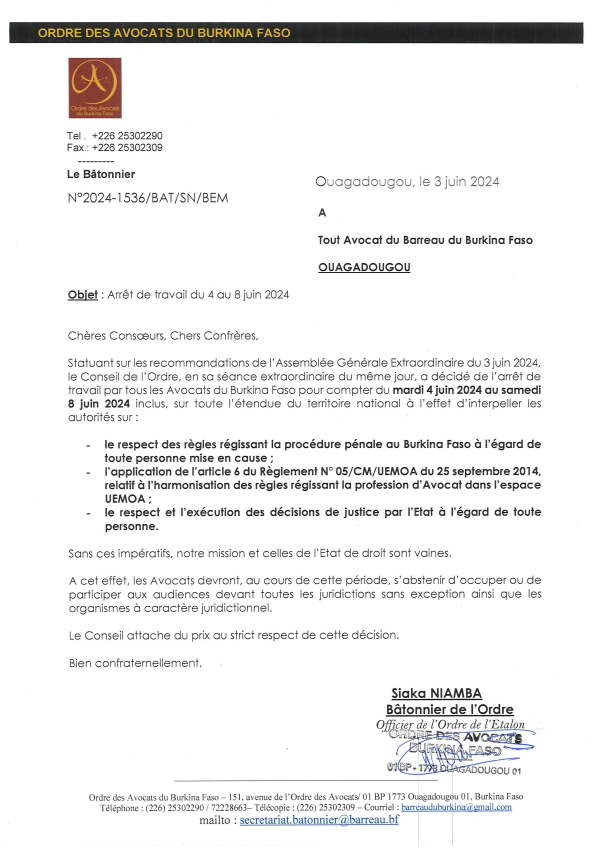 Avocats Burkina 