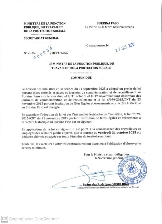 Chomé et fériés