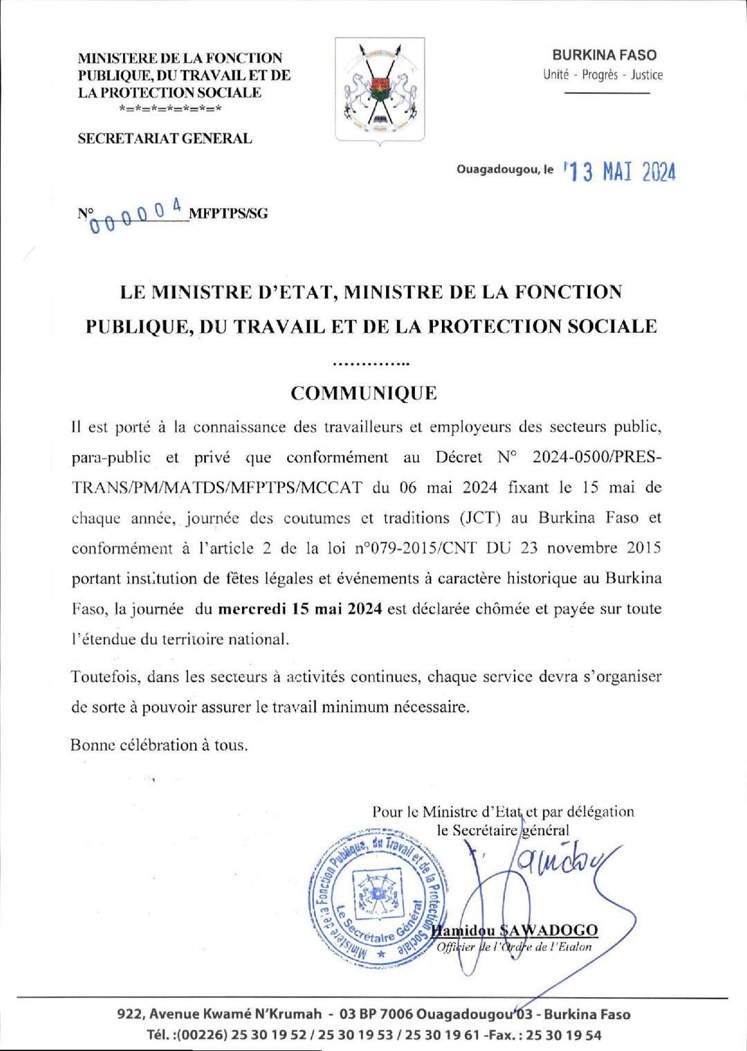 Journée 15 mai